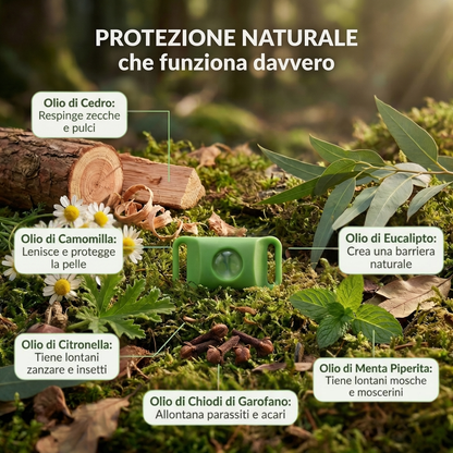 Ciondolo BauPaw™ - 12 mesi di protezione naturale per cani