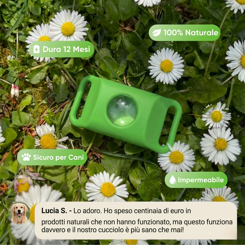 Ciondolo BauPaw™ - 12 mesi di protezione naturale per cani