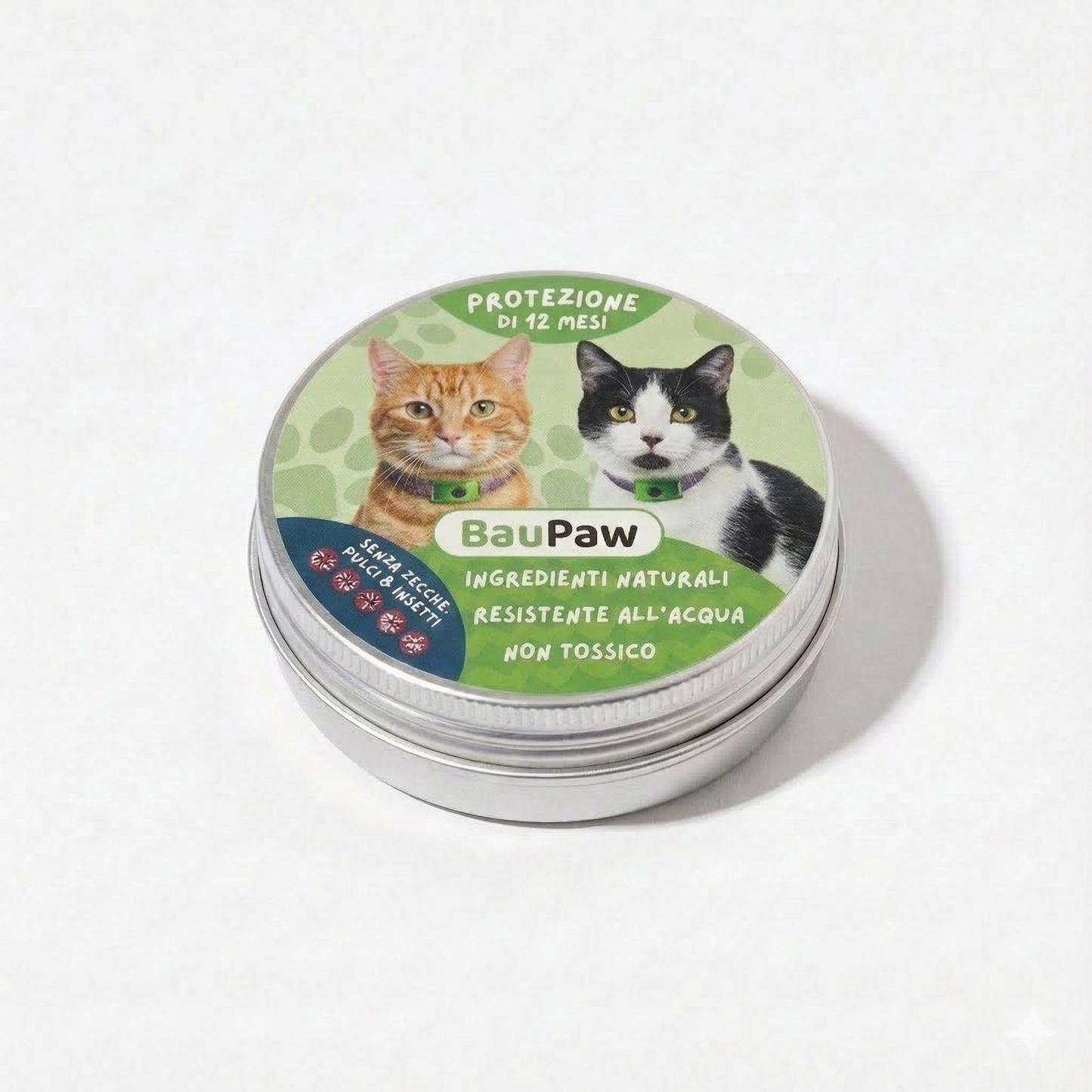 Ciondolo BauPaw™ - 12 mesi di protezione naturale per gatti