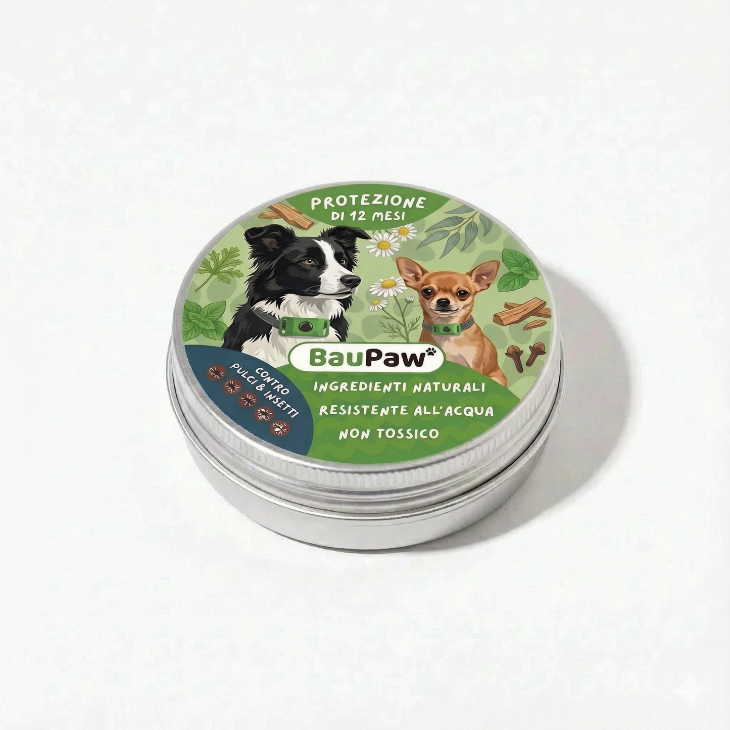 Ciondolo BauPaw™ - 12 mesi di protezione naturale per cani