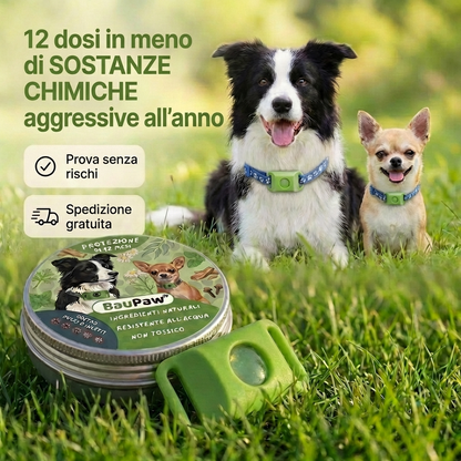 Ciondolo BauPaw™ - 12 mesi di protezione naturale per cani